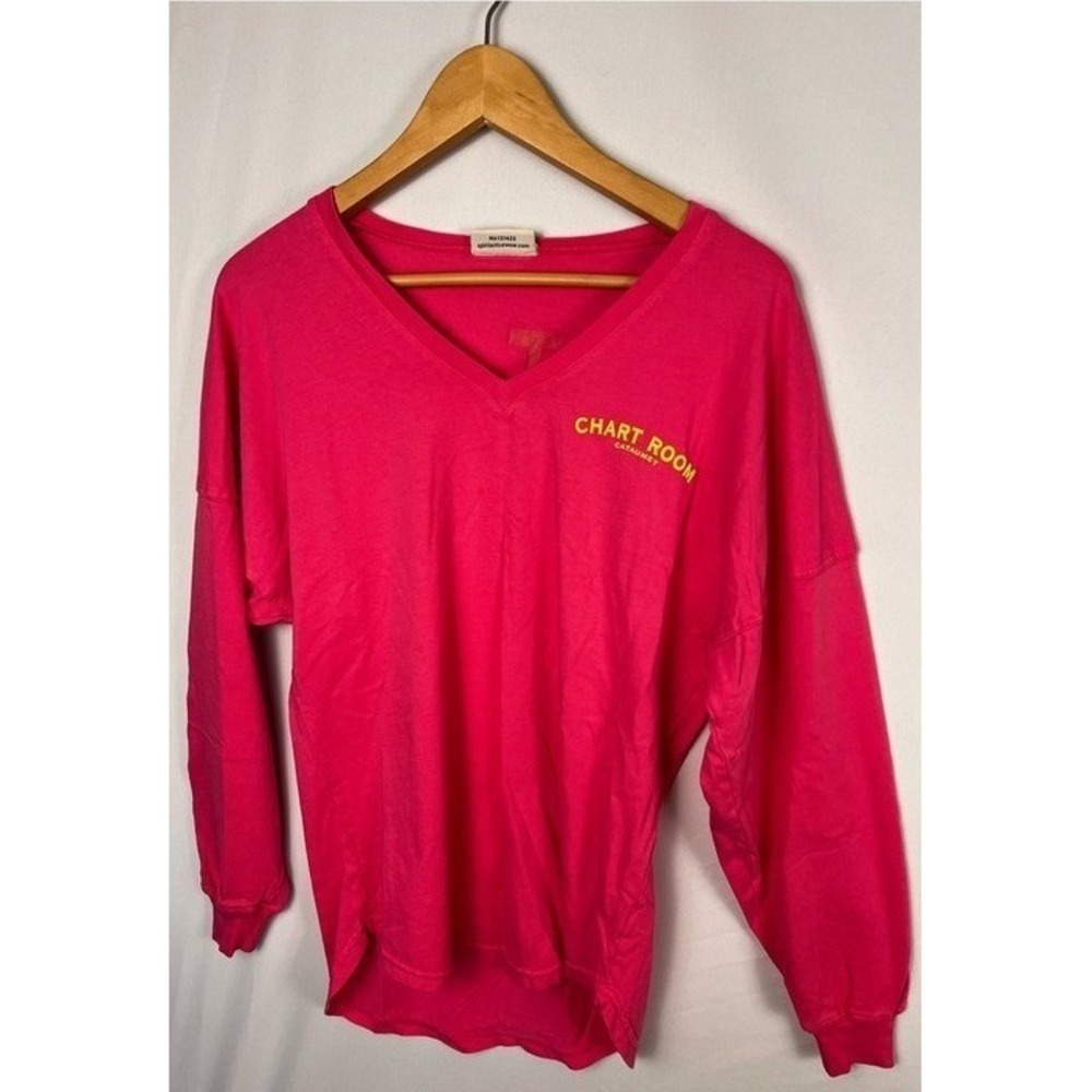 Chart‎ Room Hot Pink V-Neck Long Sleeve Top XS